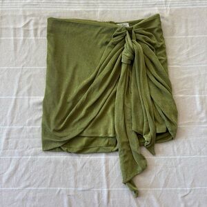 Emory Park Asymmetrical Olive Skirt